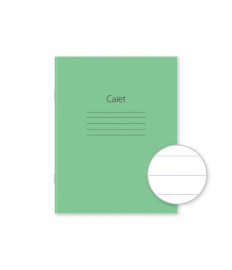 Caiete 12 foi A5, linie mare, coperta verde
